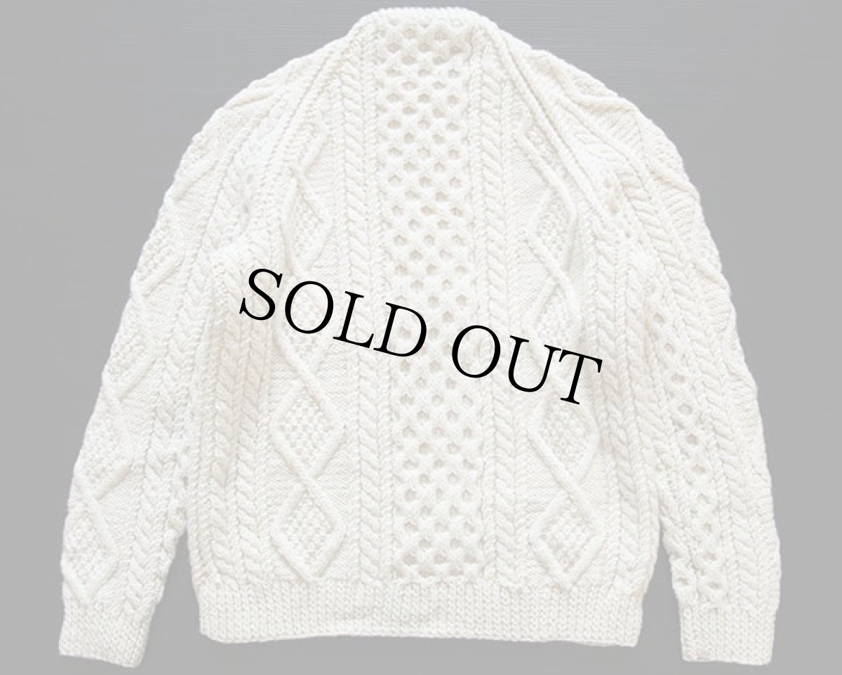 画像2: アイルランド製 John Molloy ケーブル編み ウール ハンドニット セーター★フィッシャーマン (2)