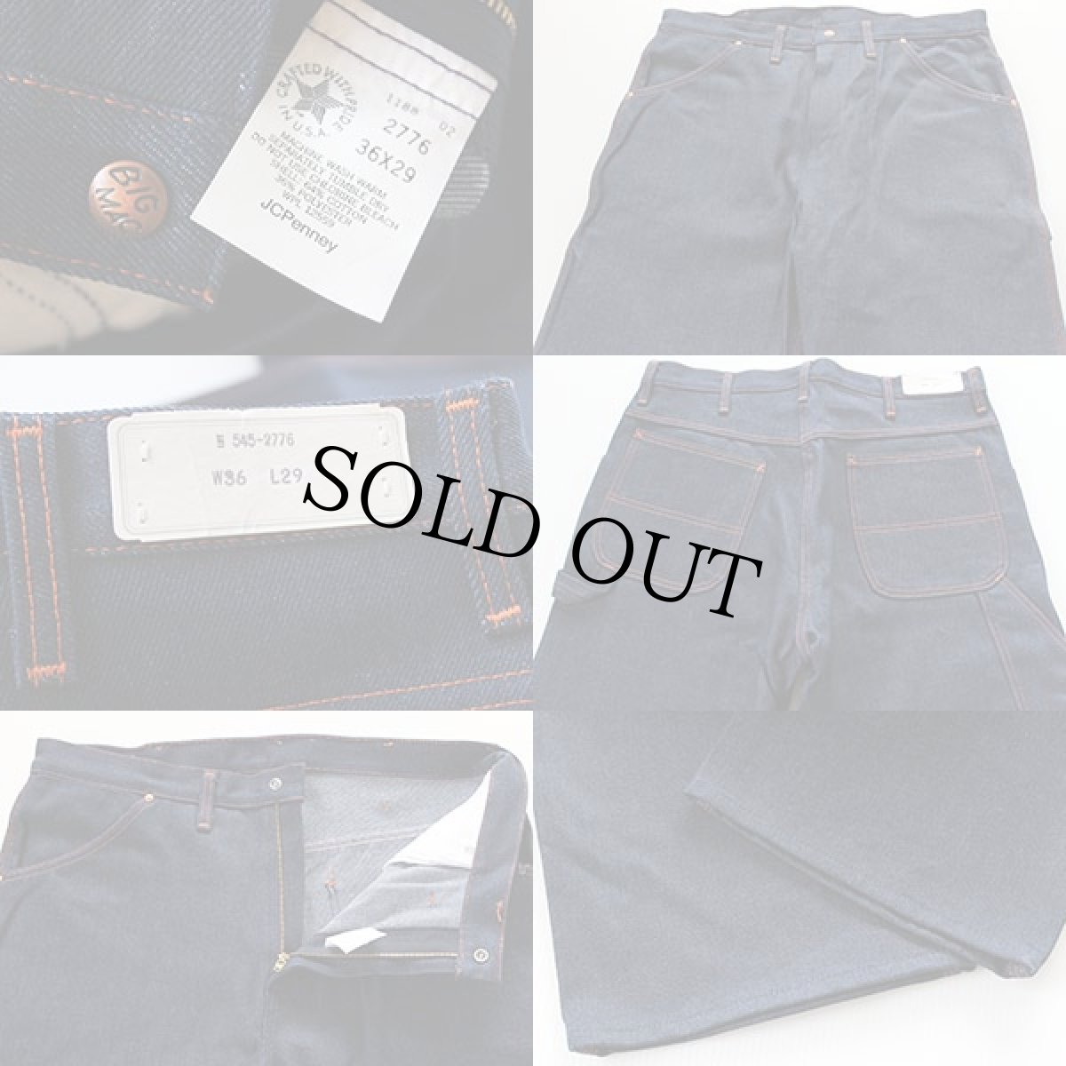 画像3: デッドストック★80s USA製 BIGMACビッグマック デニム ペインターパンツ 36x29 (3)