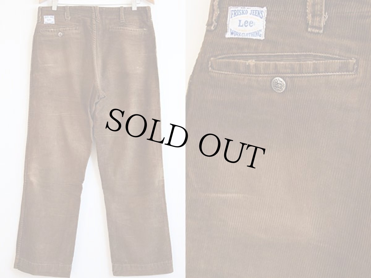 画像2: 70's Leeリー FRISKO JEENS コーデュロイ ワークパンツ茶w35 (2)