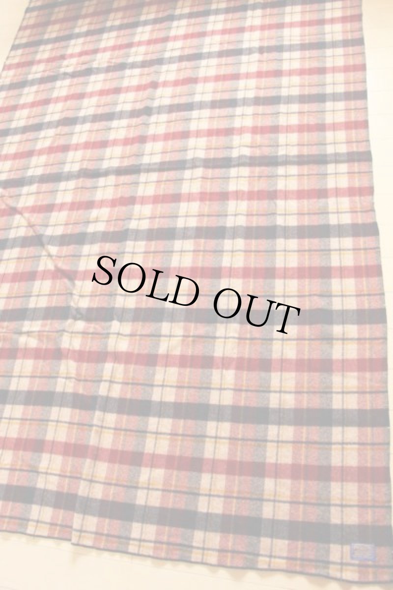 画像2: 70s USA製 PENDLETONペンドルトン チェック ウール ブランケット (2)