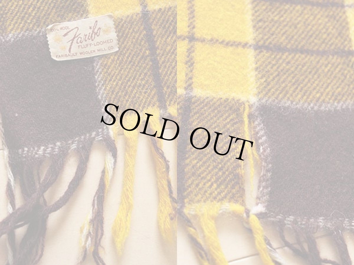 画像3: 50s Faribo チェック ウール ブランケット (3)