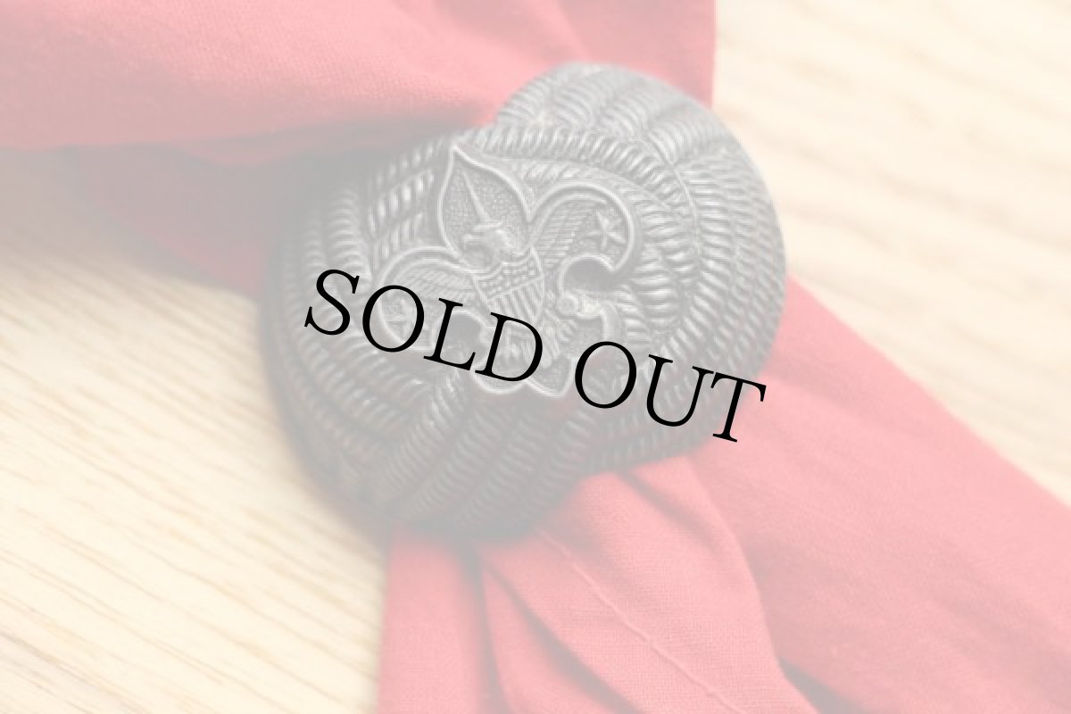 画像2: ビンテージ BSA ボーイスカウト チーフリング付き ネッカチーフ 赤 (2)