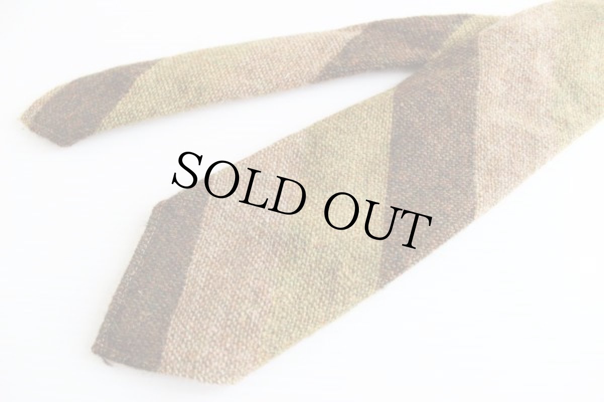 画像2: 60's ABBEY ストライプ ウール ネクタイ (2)