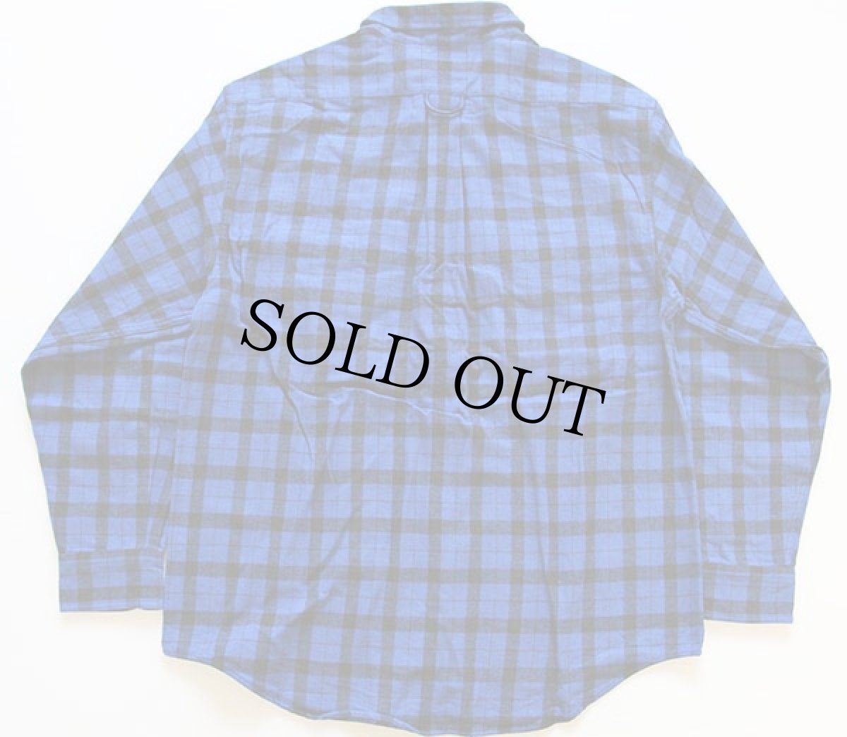 画像2: FILSONフィルソン チェック ヘービーコットンシャツ青×黒 L (2)