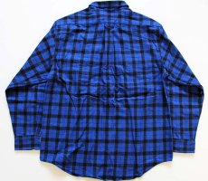 画像2: FILSONフィルソン チェック ヘービーコットンシャツ青×黒 L (2)