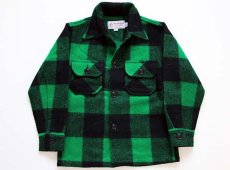 画像1: USA製 BEMIDJIベミジ バッファローチェック ウール シャツジャケット 緑×黒 10 (1)