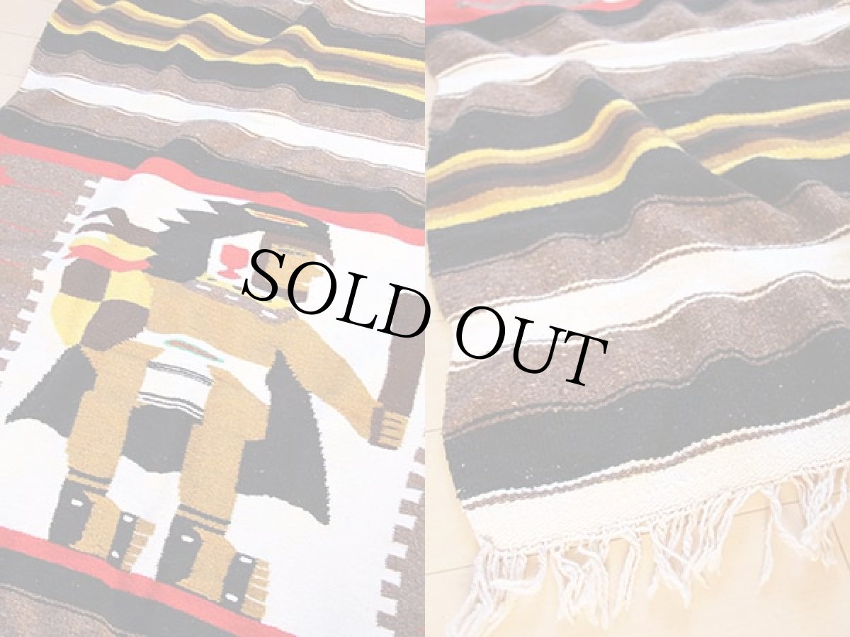 画像3: 戦士柄 メキシカン ラグ★メキシコ (3)