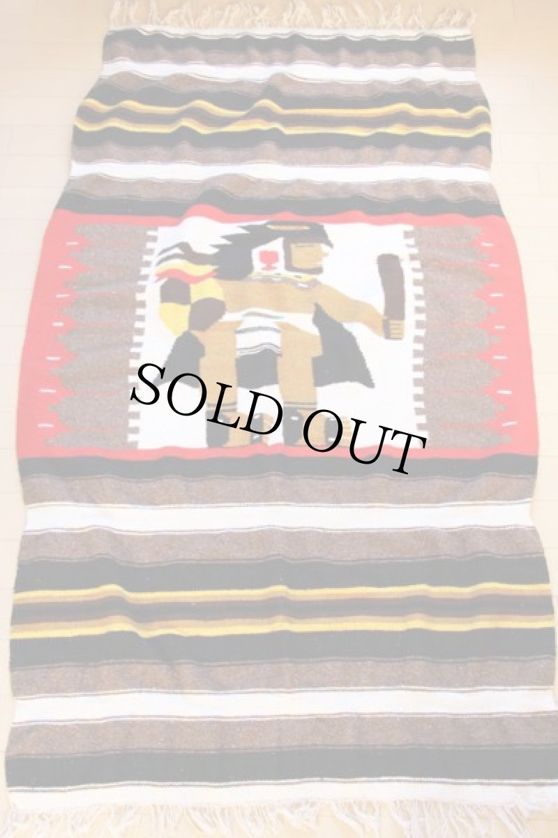 画像2: 戦士柄 メキシカン ラグ★メキシコ (2)