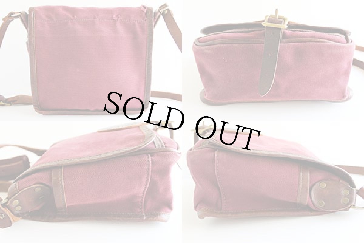 画像2: USA製 DULUTH PACKダルースパック キャンバス ショルダーバッグ バーガンディ (2)