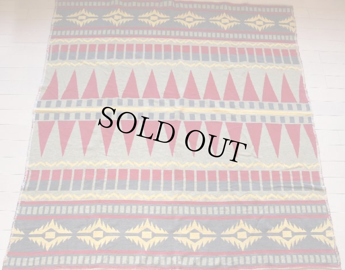 画像2: 30s ネイティブ柄 キャンプ ブランケット (2)