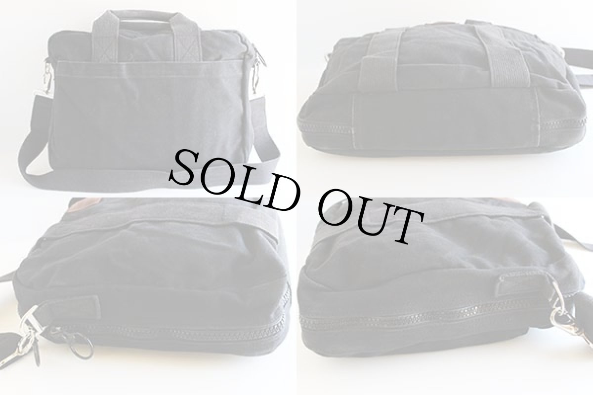 画像2: 90s USA製 LANDS'ENDランズエンド キャンバス ショルダーバッグ 黒 (2)