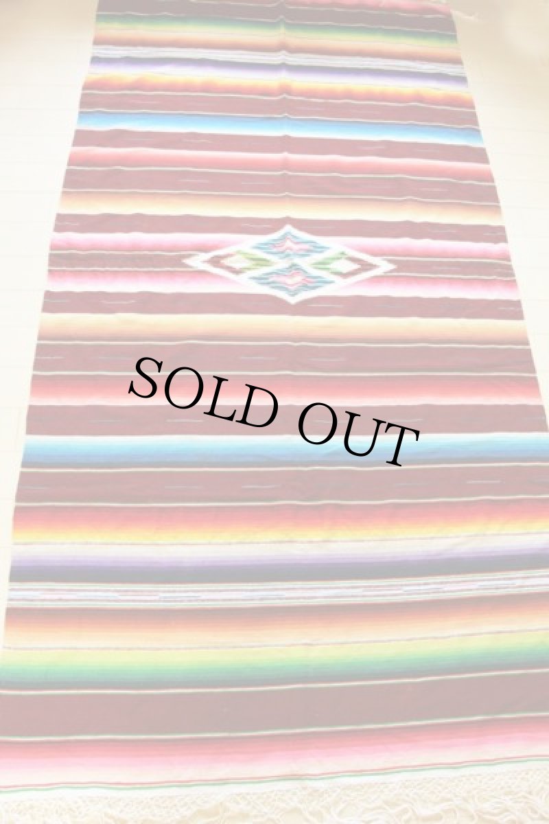 画像2: ビンテージ メキシカン ラグ サラペ (2)