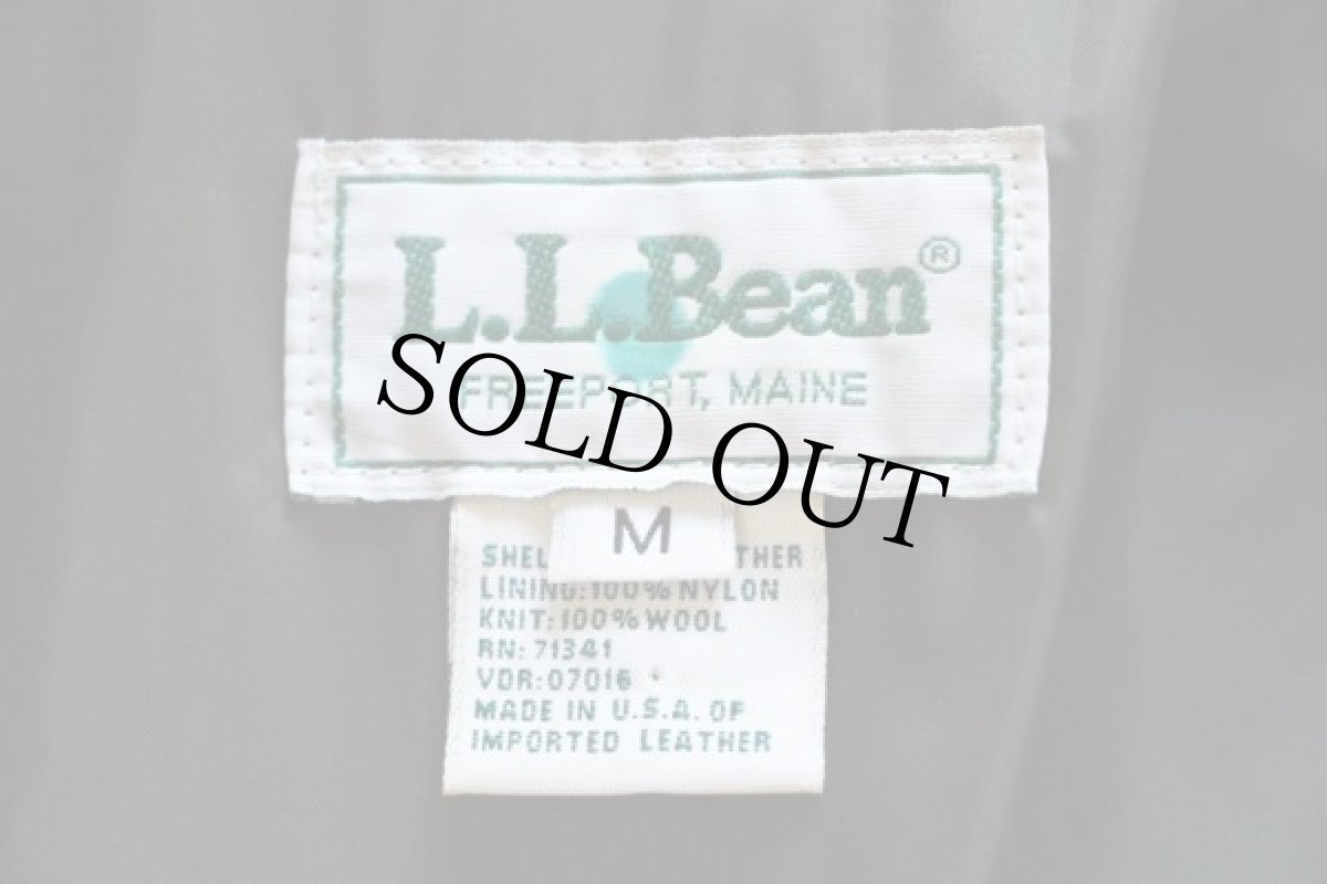 画像4: デッドストック★90s USA製 L.L.Bean A-2タイプ フライト レザージャケット 茶 (4)