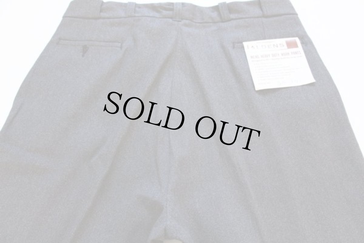 画像4: デッドストック★50s ALDENS ブラックシャンブレー ワークパンツ w42★黒シャン (4)