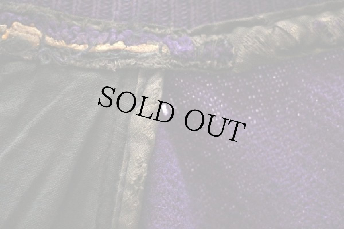 画像6: 40s SAND KNIT パッチ付き メルトン ウール 袖革スタジャン 紫 42 (6)