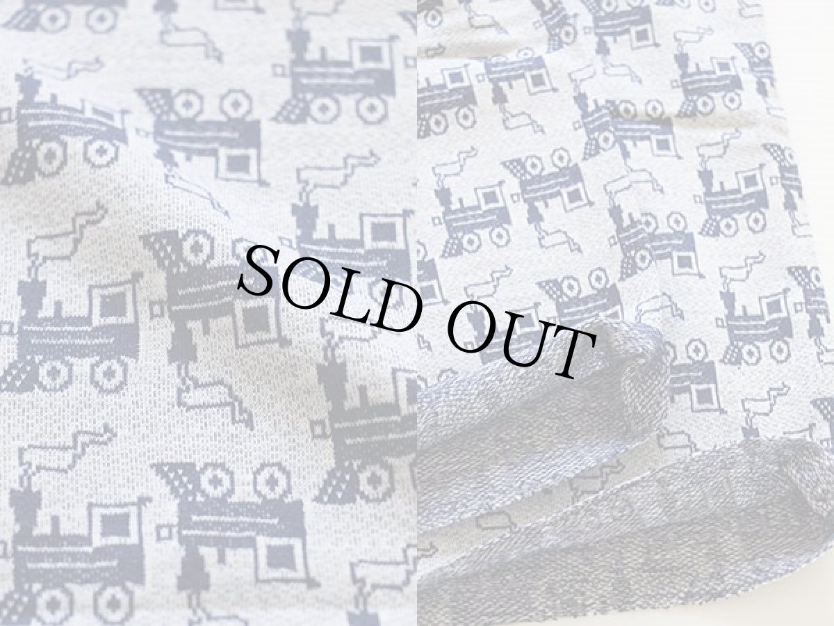 画像3: 70s 汽車 総柄 筒状 ジャガード生地 (3)