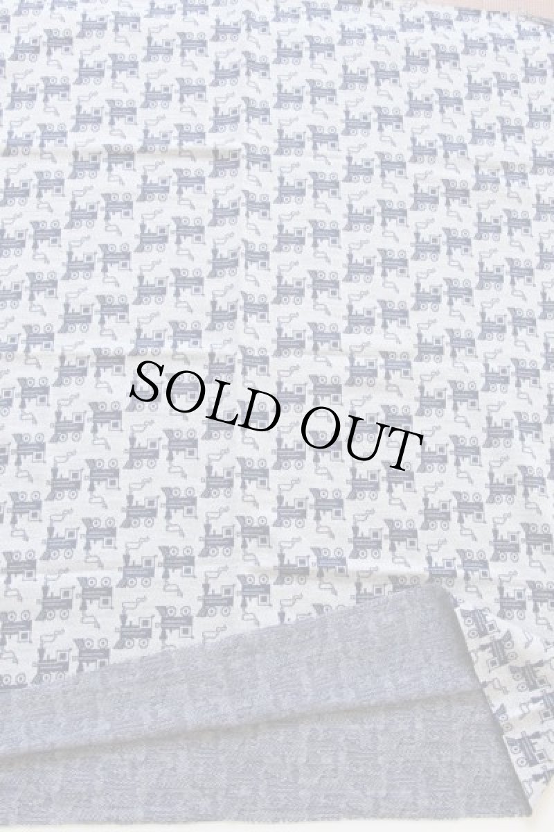 画像2: 70s 汽車 総柄 筒状 ジャガード生地 (2)