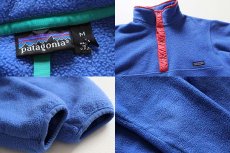 画像3: 90s USA製 patagoniaパタゴニア フリース スナップT 薄紫×ピンク M (3)