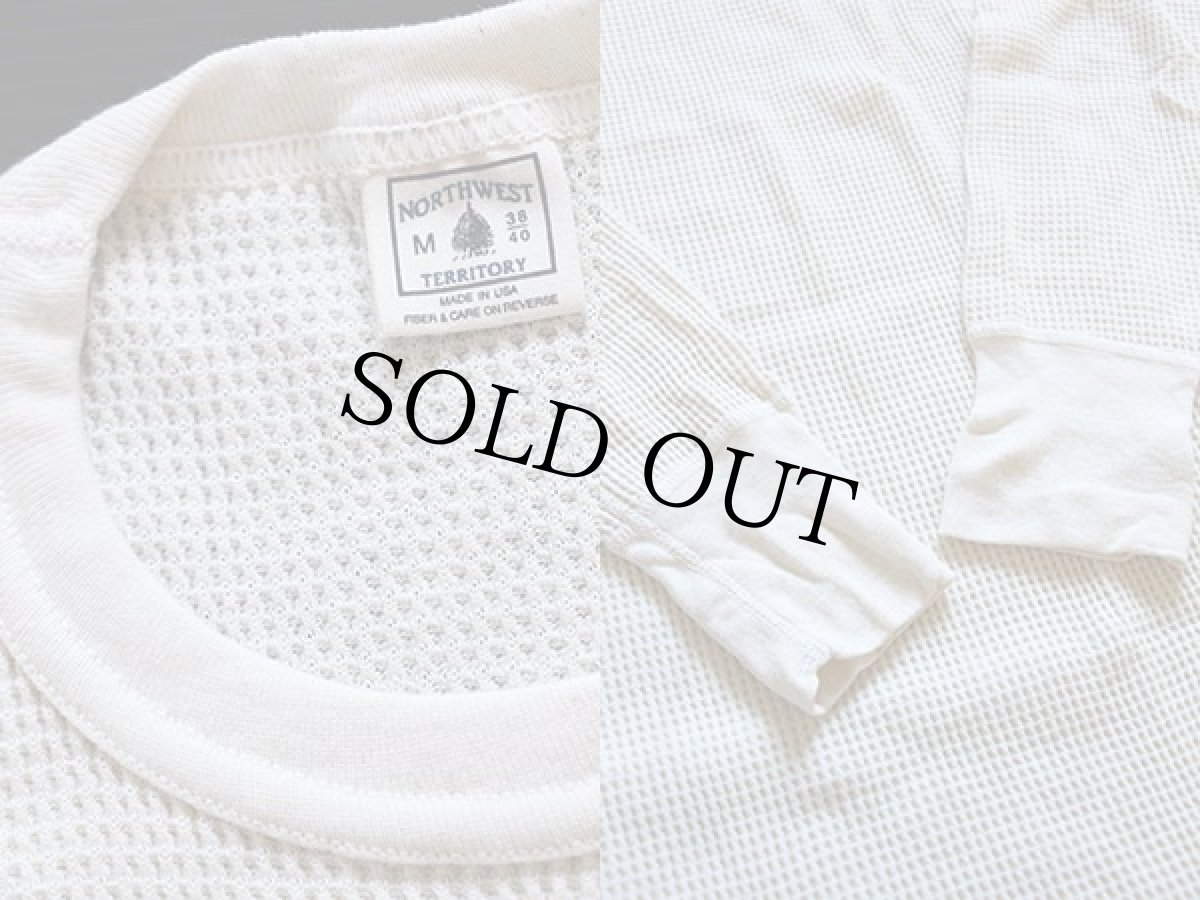 画像3: デッドストック★80s USA製 NORTHWEST TERRITORY コットン サーマルシャツ M (3)