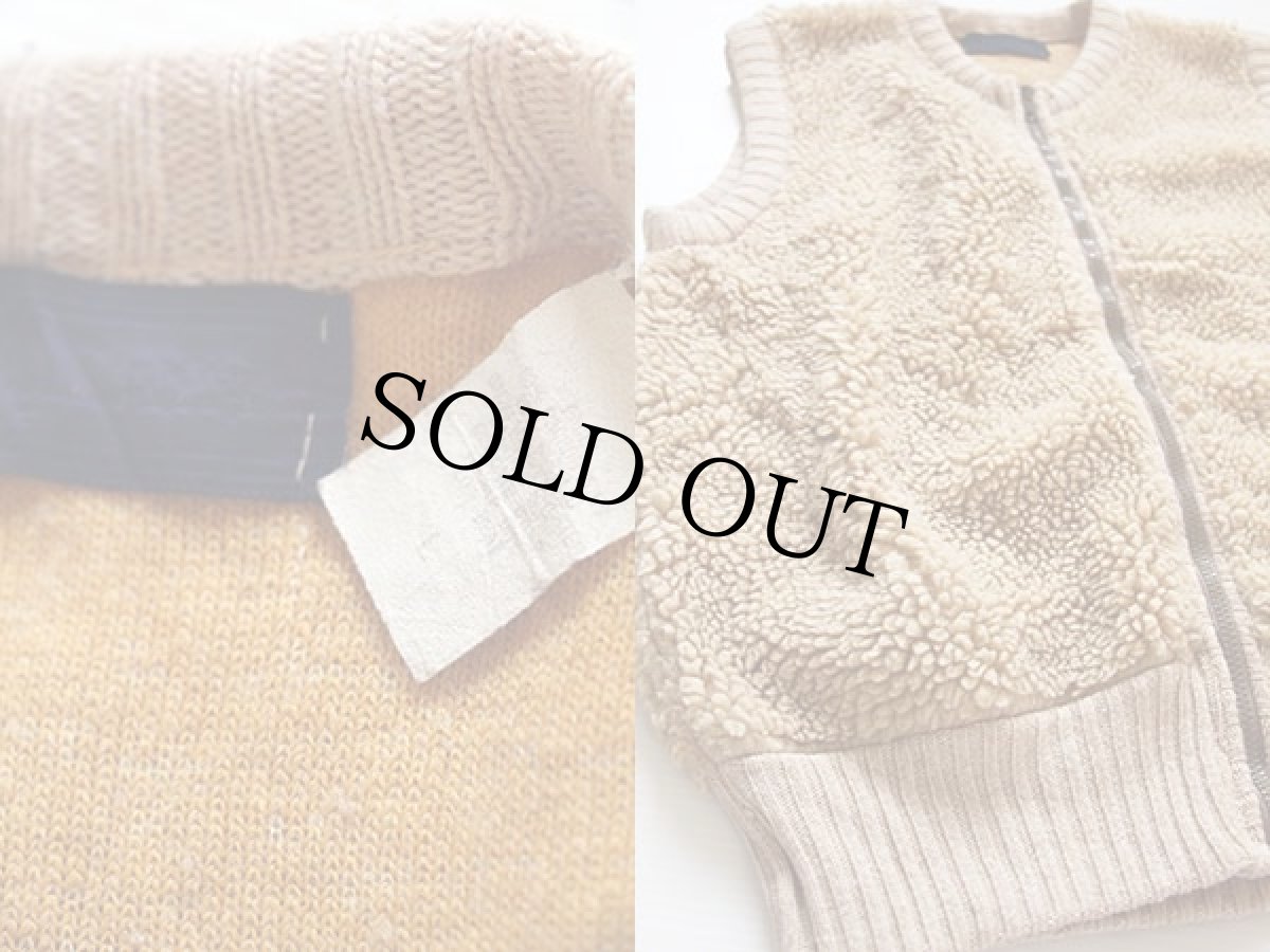 画像3: 80s UNKNOWN パイル フリースベスト ベージュ L (3)