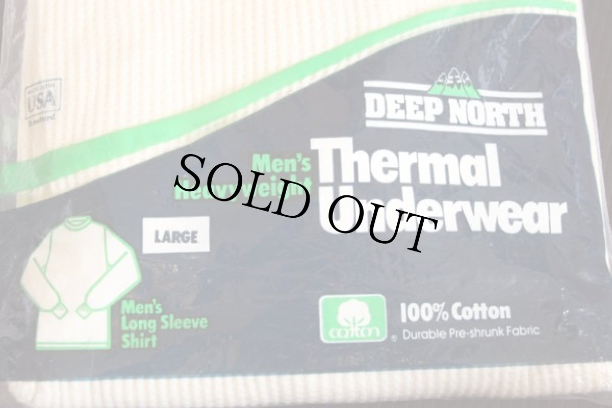 画像2: デッドストック★80s USA製 DEEP NORTH サーマルシャツ L (2)