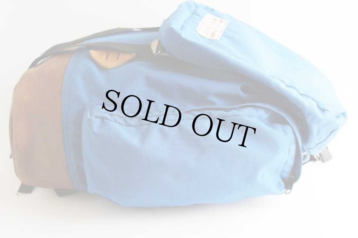 画像4: 70s WILDERNESS EXPERIENCE ボトムレザー バックパック 青 (4)