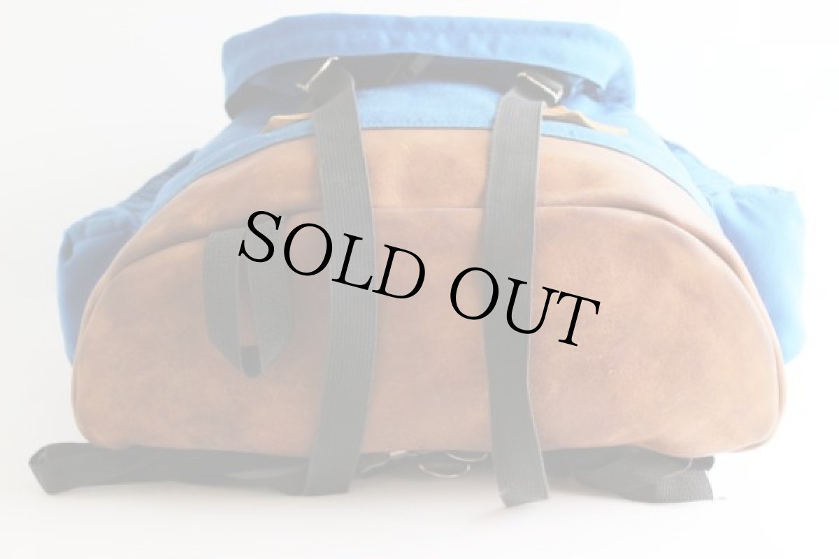 画像3: 70s WILDERNESS EXPERIENCE ボトムレザー バックパック 青 (3)