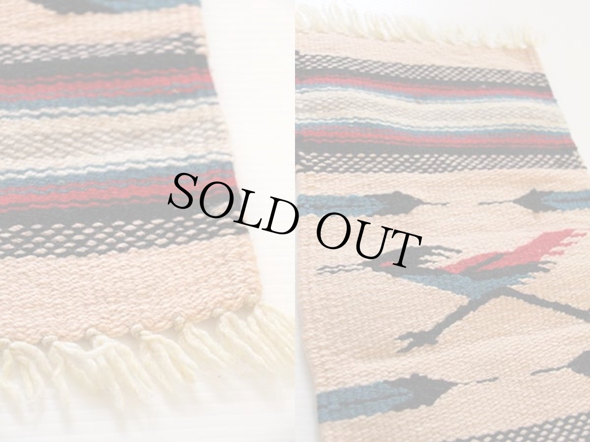 画像3: ロードランナー ネイティブ柄 チマヨ ラグ マット (3)