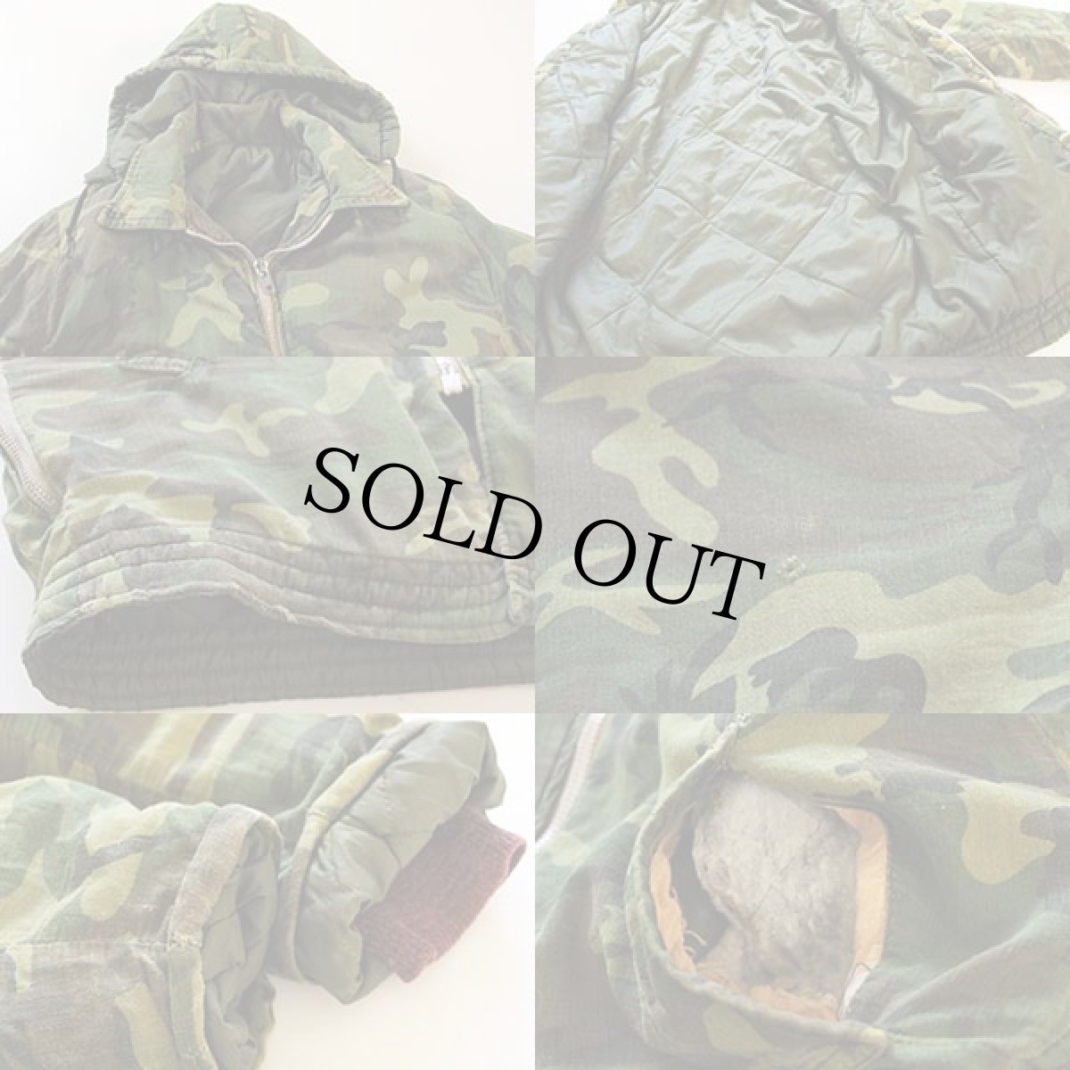 画像3: 70s UNKNOWN シビリアンリーフカモ 中綿入り ハンティングジャケット (3)