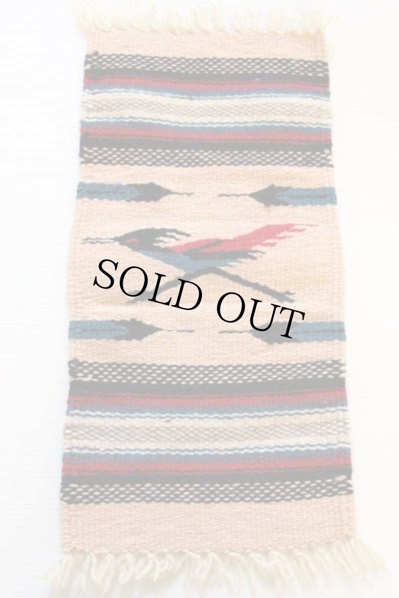 画像2: ロードランナー ネイティブ柄 チマヨ ラグ マット (2)