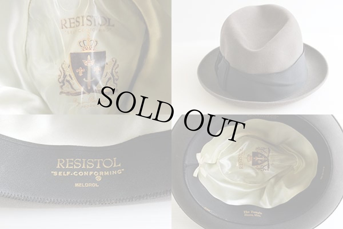 画像3: ビンテージ RESISTOL フェルト フェドラハット 7 1/8 (3)