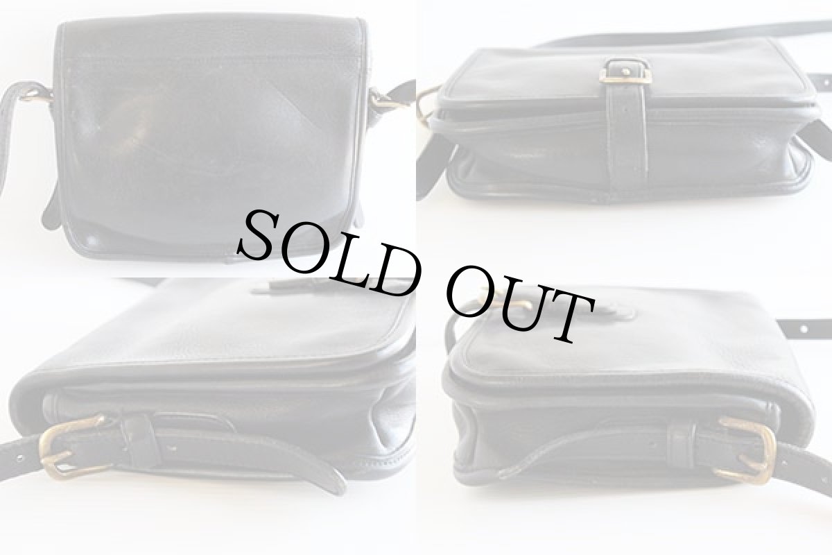 画像2: 70s USA製 COACH オールド コーチ レザーショルダーバッグ 黒★8528 (2)