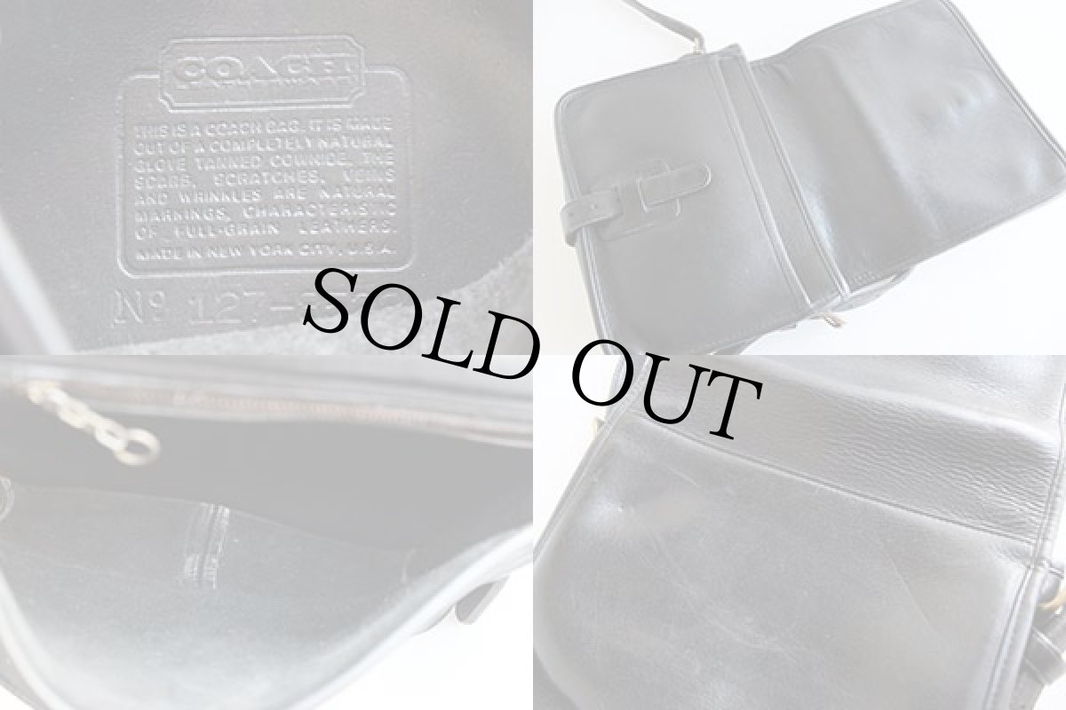 画像3: 70s USA製 COACH オールド コーチ レザーショルダーバッグ 黒★8528 (3)