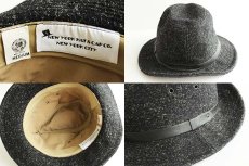 画像3: USA製 NEW YORK HAT ウールハット 黒 M (3)