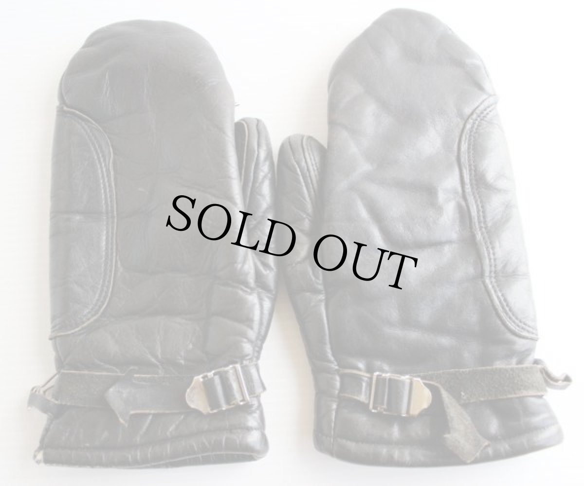 画像3: ビンテージ WOLVERINE レザー ミトン グローブ 黒 S (3)