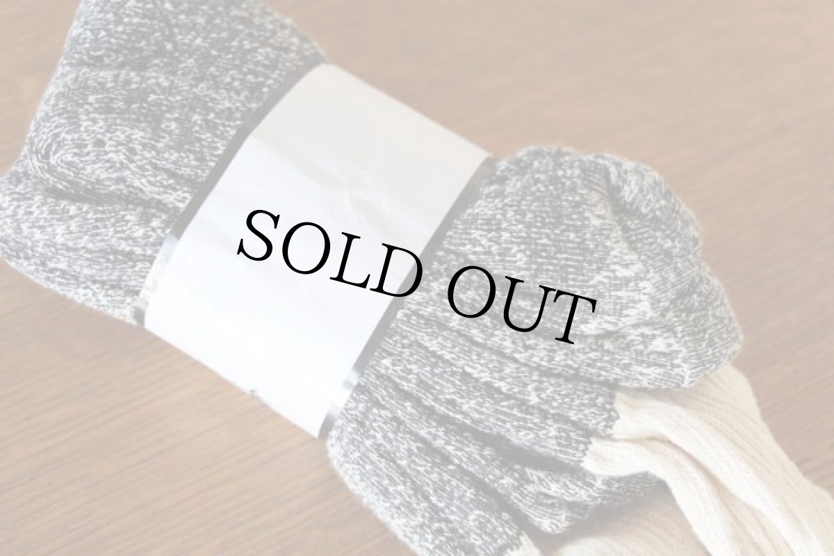 画像2: デッドストック★ビンテージ USA製 THERMAL ソックス ごま塩 9-14 2ペア★靴下 (2)