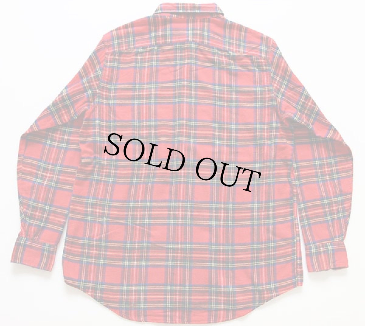 画像2: 90s USA製 L.L.Bean タータンチェック ライトネルシャツ M (2)