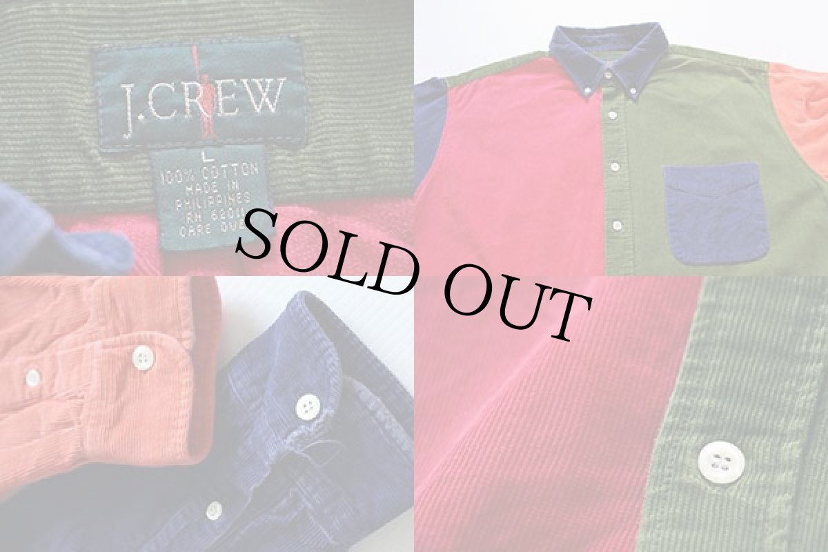 画像3: 90s J.CREW クレイジーパターン コーデュロイシャツ L (3)