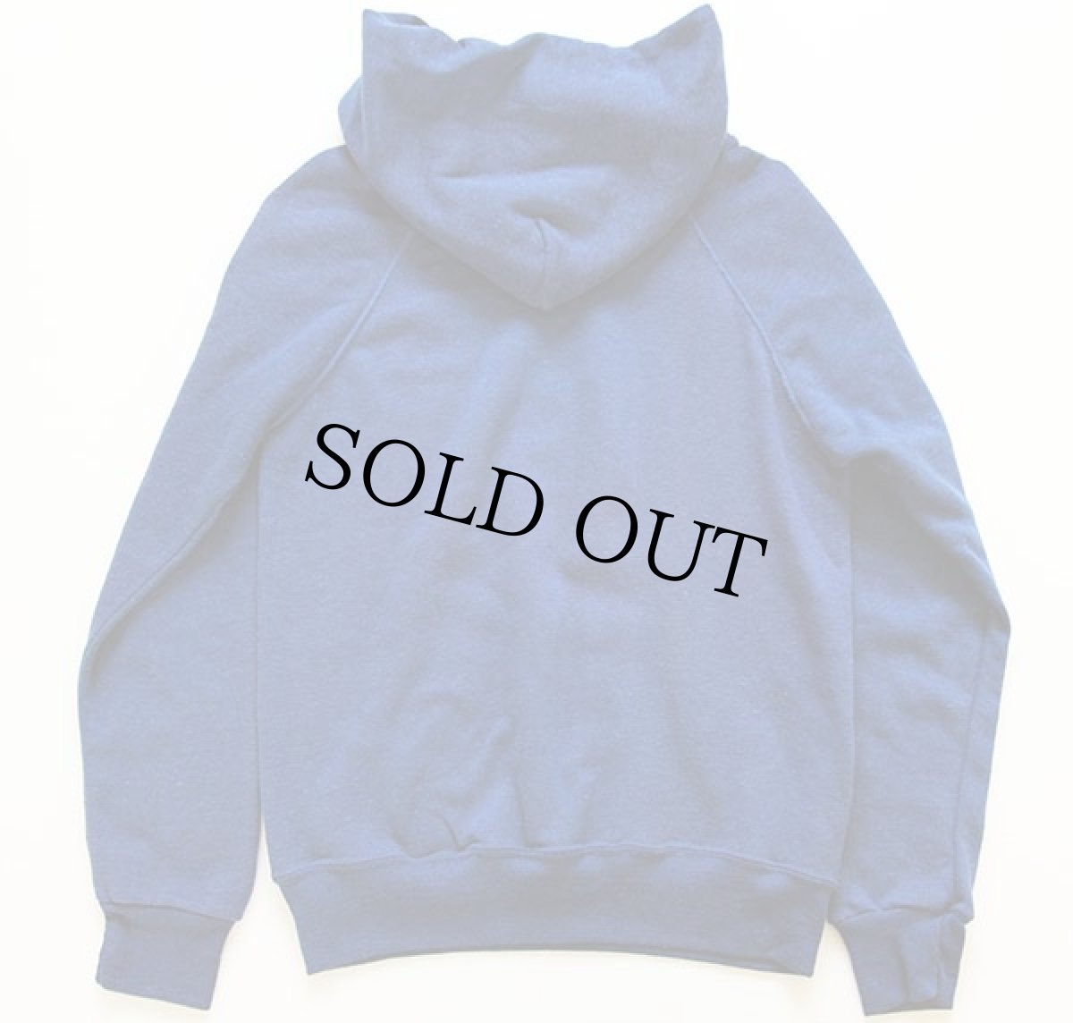 画像2: デッドストック★80s USA製 BASSETT-WALKER 無地 スウェットパーカー 紺 S (2)