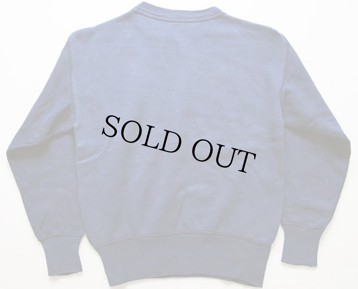 画像2: 50s USA製 RUSSELLラッセル 無地 前V コットン スウェット 紺 M (2)