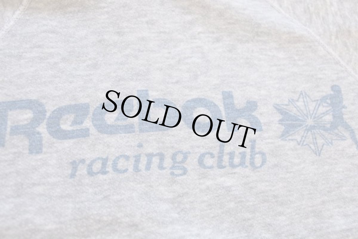 画像3: 80s USA製 Reebokリーボック×Collegiate Pacific 染み込みプリント スウェットパーカー 杢グレー M (3)