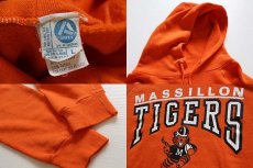 画像3: 80s USA製 ARTEX MASSILLON TIGERS スウェットパーカー オレンジ L (3)