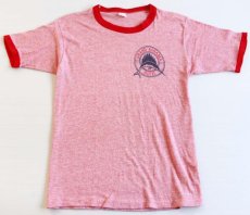 画像2: 70s GRAND BAHAMA HOTEL 染み込みプリント リンガーTシャツ (2)