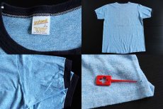 画像3: 80s USA製 CHETEK リンガーTシャツ 杢ブルー L (3)