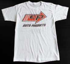 画像2: 80s CP AUTO PRODUCTS チェッカーフラッグ Tシャツ 白 (2)