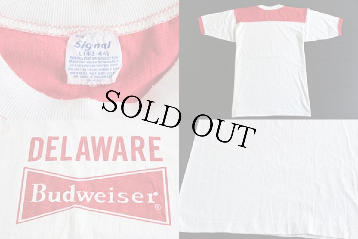 画像3: 80s Budweiserバドワイザー Tシャツ 赤×白 L (3)
