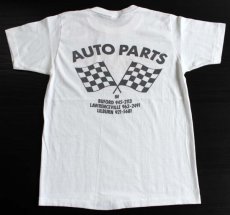 画像1: 80s CP AUTO PRODUCTS チェッカーフラッグ Tシャツ 白 (1)