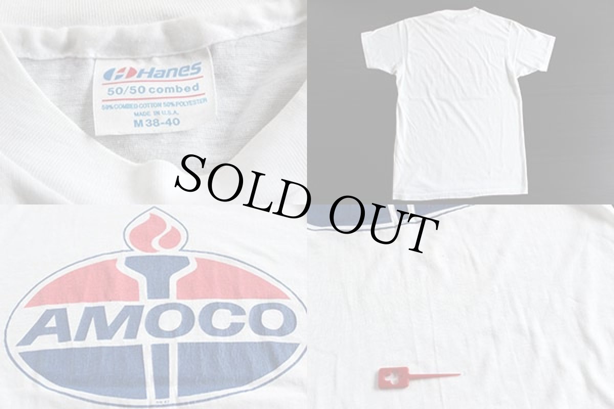 画像3: 80s USA製 Hanes AMOCO Tシャツ 白 M (3)