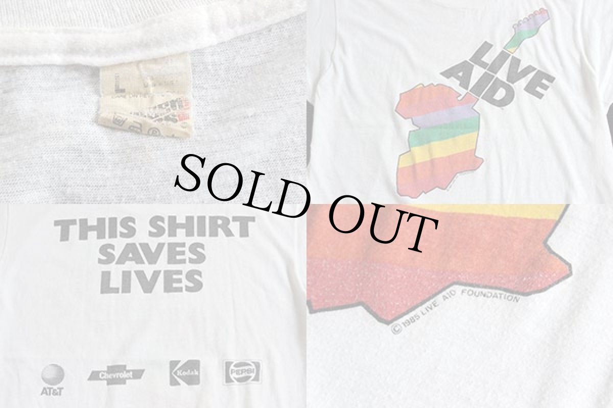 画像3: 80s USA製 LIVE AID Tシャツ 白 L (3)