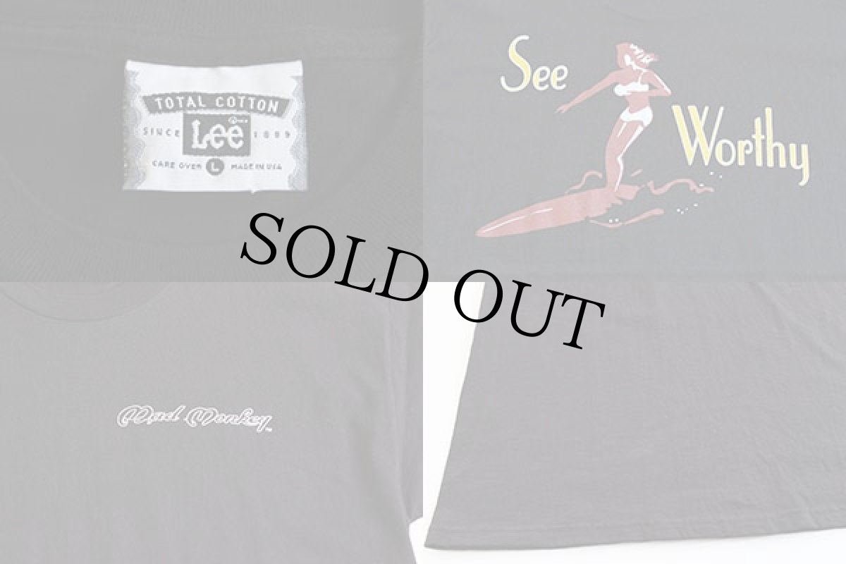 画像3: 90s USA製 Leeリー Mad Monkey コットンTシャツ 黒 L (3)